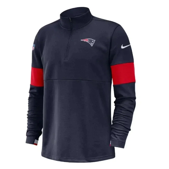 NEW Nike Dr-Fit NFL New England Patriots Sideline Performance Jacket Navy Mens M - Picture 1 of 11